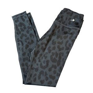 NWOT‎ Compression Z Size Small Leopard Animal Print Blue Gray Athletic Leggings